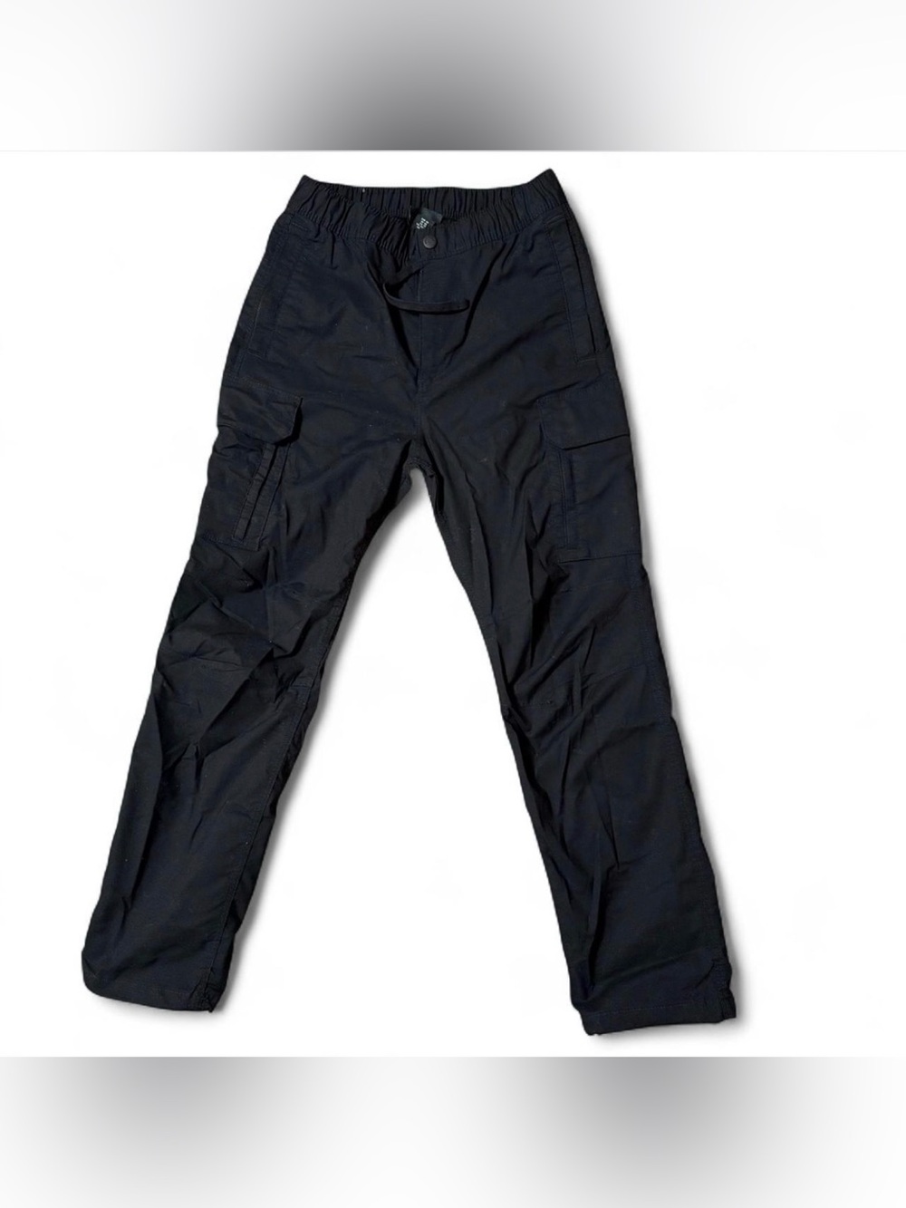 H&M Black Regular Fit Cargo Pants with Drawstring and Adjustable Leg Openings XS